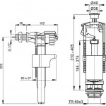 Выпускной комплект AlcaPlast со стоп кнопкой SA2000К 1/2