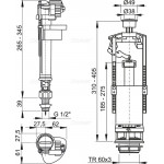 Выпускной комплект AlcaPlast со стоп кнопкой SA2000S 1/2