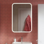 Зеркало-шкаф Alavann Lana 55 с белой холодной подсветкой белый 1776