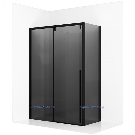 Душевое ограждение Ambassador Intense 120х110х200 тонированное стекло профиль черный матовый 110022201IBB-110IBB