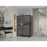 Душевое ограждение Ambassador Intense 120х110х200 тонированное стекло профиль черный матовый 110022201IBB-110IBB