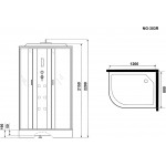 Душевая кабина Niagara Ultra 120х80х220 с крышей прямоугольная низкий поддон прозрачное стекло профиль хром 3030164R