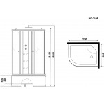 Душевая кабина Niagara Ultra 120х80х220 с крышей прямоугольная высокий поддон прозрачное стекло профиль хром 3100164R