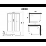 Душевая кабина Niagara Promo 120х90х215 с крышей прямоугольная высокий поддон матовое стекло профиль хром P120/90/40L/MT