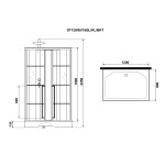 Душевая кабина Niagara Standart 120х80х225 без крыши прямоугольная низкий поддон прозрачное с узором стекло профиль черный матовый ST120/80/15QL/KL/BKT