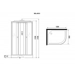 Душевая кабина Niagara Eco 120х80х215 с крышей прямоугольная низкий поддон тонированное стекло профиль хром E120/80/13L/TN