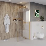 Душевая перегородка Niagara Nova 110х195 прозрачное стекло профиль золото NG-644-11GOLD