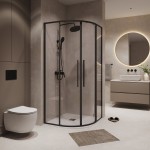 Душевое ограждение Niagara Nova 80х80х195 прозрачное стекло профиль черный матовый NG-6825-34BLACK