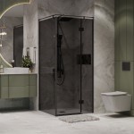 Душевое ограждение Niagara Nova 100х100х195 тонированное стекло профиль черный матовый NG-2832-34BLACK