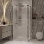 Душевое ограждение Niagara Nova 80х80х195 рифленое стекло профиль хром NG-3622-34