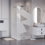Душевая перегородка Niagara Nova 90х195 прозрачное с узором стекло профиль хром NG-660-90