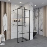 Душевая перегородка Niagara Nova 110х195 прозрачное с узором стекло профиль черный матовый NG-685-11BLACK