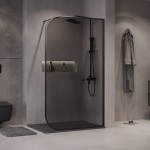 Душевая перегородка Niagara Nova 100х195 тонированное стекло профиль черный матовый NG-689-10TBLACK