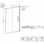 Душевая дверь Niagara Nova 100х195 прозрачное стекло профиль черный матовый NG-84-10AB