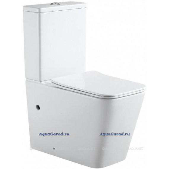Унитаз-компакт Aquanet Rimless Tavr 2.0 LX-2905 безободковый с сиденьем микролифт