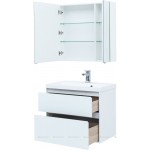 Тумба под умывальник Aquanet Гласс 80 белая 238361 Тумба под умывальник Aquanet Гласс 80 белая 238361