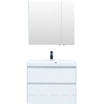Тумба под умывальник Aquanet Гласс 80 белая 238361 Тумба под умывальник Aquanet Гласс 80 белая 238361