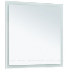 Зеркало Aquanet Гласс 80 LED прямоугольное с подсветкой белый глянец 274016