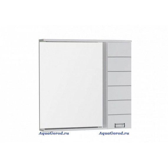 Зеркало-шкаф Aquanet Доминика 90 L LED левый белый 00171920