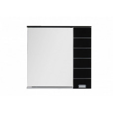 Зеркало-шкаф Aquanet Доминика 90 L LED левый черный 00171921