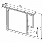 Зеркало-шкаф Aquanet Фредерика 140 белый 00171012