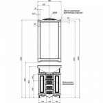 Зеркало Aquanet Луис 65 темный орех 00164402