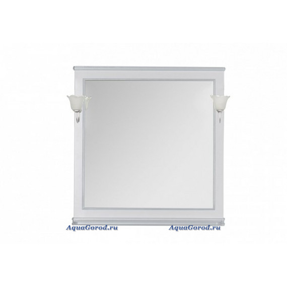 Зеркало Aquanet Валенса 100 белый, краколет серебро 00180145