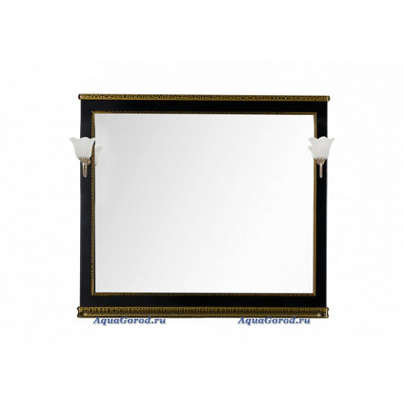 Зеркало Aquanet Валенса 100 черный, краколет золото 00180294