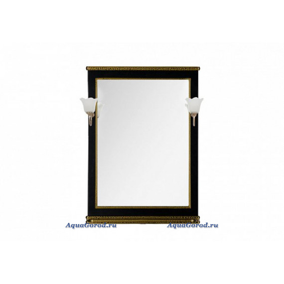 Зеркало Aquanet Валенса 70 черный, краколет золото 00180292