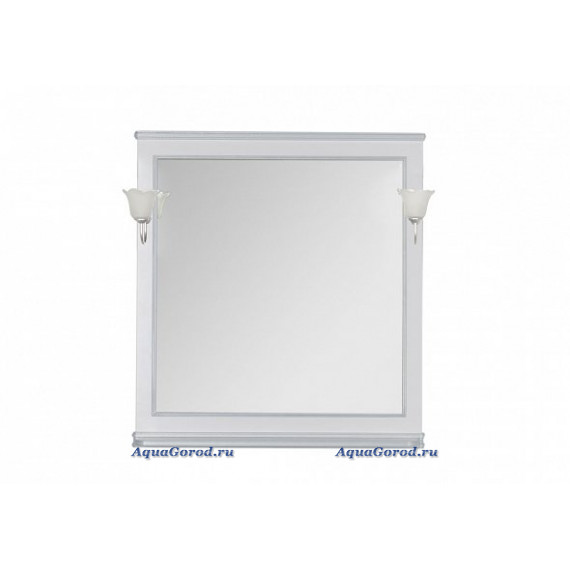 Зеркало Aquanet Валенса 80 белый, краколет серебро 00180144