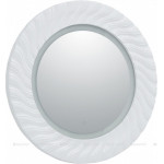 Зеркало Aquanet Милан 83 с LED подсветкой круглое белый глянец 241821
