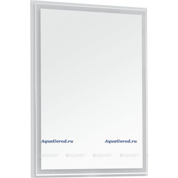 Зеркало Aquanet Nova Lite 60 прямоугольное с подсветкой белый глянец 242620
