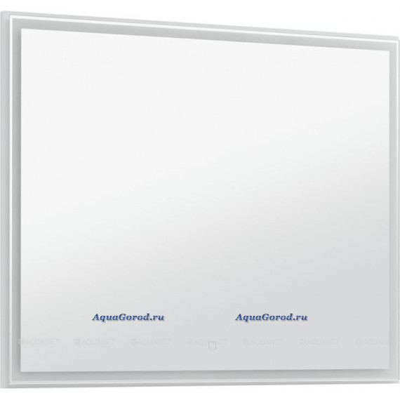 Зеркало Aquanet Nova Lite 100 прямоугольное с LED подсветкой белый глянец 242622