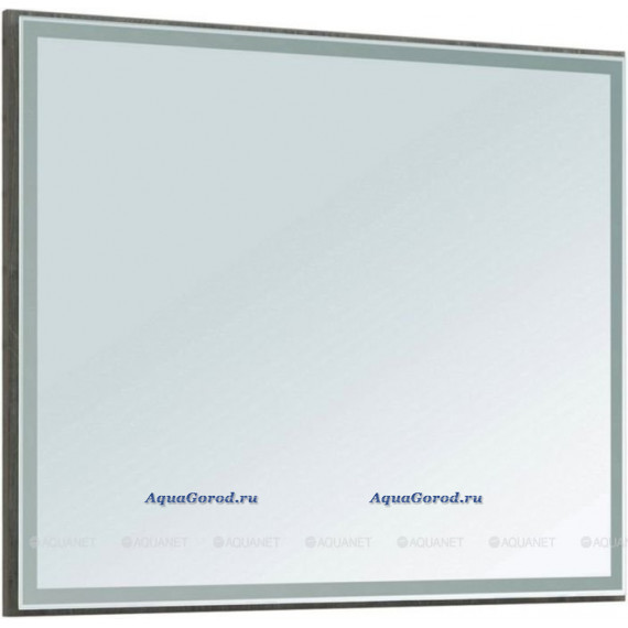 Зеркало Aquanet Nova Lite 100 прямоугольное с LED подсветкой дуб рошелье 242623