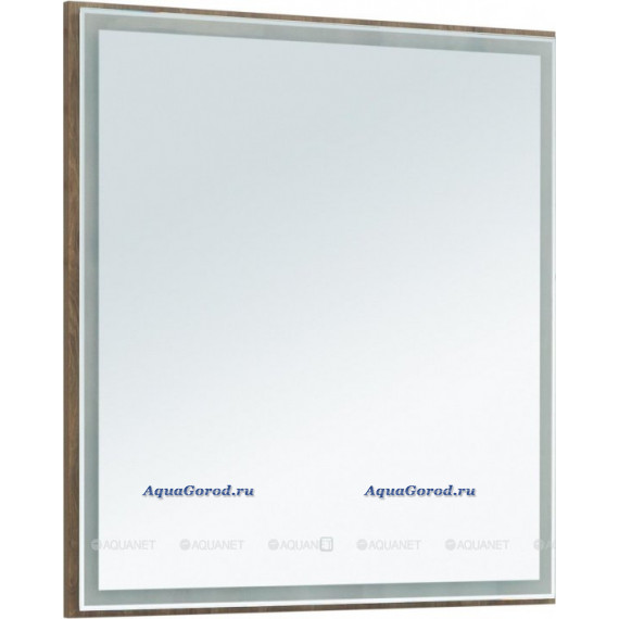 Зеркало Aquanet Nova Lite 75 прямоугольное с LED подсветкой дуб рустикальный 249513