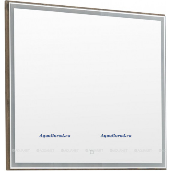 Зеркало Aquanet Nova Lite 90 прямоугольное с LED подсветкой дуб рустикальный 249516