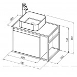 Тумба под умывальник Aquanet Nova Loft 75 L белый 261650