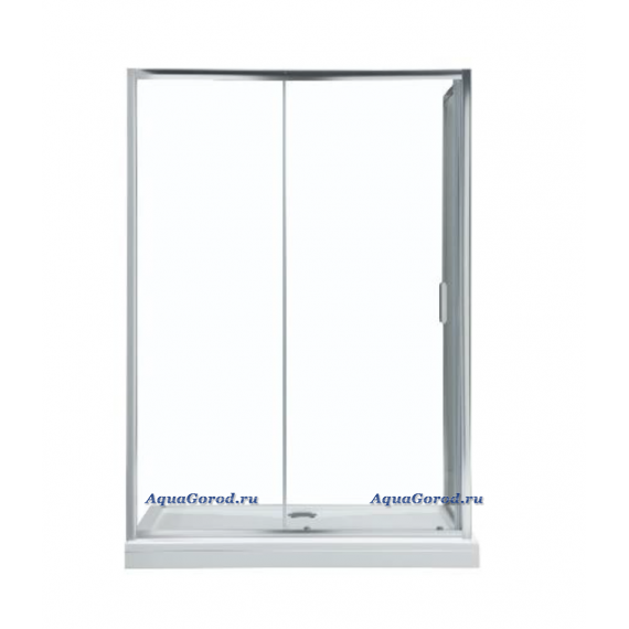 Душевая дверь в нишу Aquanet 140х190 раздвижная прозрачное стекло профиль хром SD-1400A