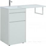 Тумба под умывальник Aquanet Токио 58 напольная с бельевой корзиной и 1 ящиком белый глянец 239290 Тумба под умывальник Aquanet Токио 58 напольная с бельевой корзиной и 1 ящиком белый глянец 239290