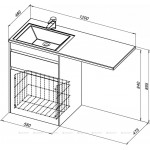 Тумба под умывальник Aquanet Токио 58 напольная с бельевой корзиной и 1 ящиком белый глянец 239290 Тумба под умывальник Aquanet Токио 58 напольная с бельевой корзиной и 1 ящиком белый глянец 239290