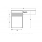 Тумба под умывальник Aquanet Токио 58 напольная с бельевой корзиной и 1 ящиком белый глянец 239290 Тумба под умывальник Aquanet Токио 58 напольная с бельевой корзиной и 1 ящиком белый глянец 239290