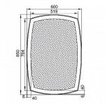 Зеркало Aquanet Тоскана 60х85 с LED подсветкой 00196955