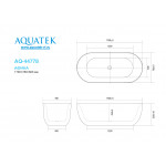 Ванна Aquatek Афина отдельностоящая 170х78 см AQ-44778