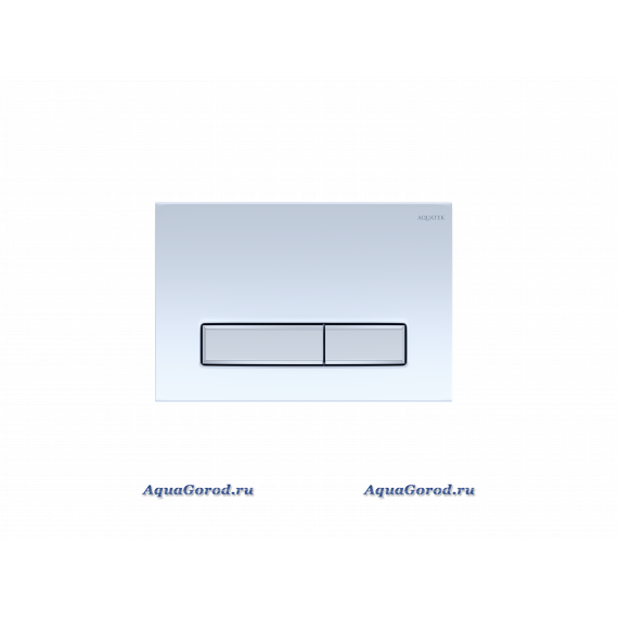 Панель смыва Aquatek Slim прямоугольные кнопки белый глянец KDI-0000022
