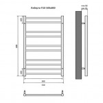 Полотенцесушитель водяной Aquatek Либерти П10 500х800 хром AQ RR1080CH