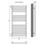 Полотенцесушитель водяной Aquatek Лира П16 500х1100 хром AQ KP1610CH