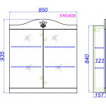 Зеркало-шкаф Aqwella Франческа 80 см белый FR0408
