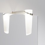 Зеркало Aqwella Леон-МР 40 см со светильником белое Ln-MP.02.04/W