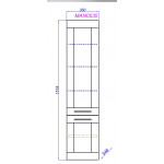 Шкаф-пенал Aqwella Manchester 35 см подвесной белый MAN0535