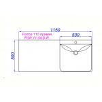 Умывальник мебельный Forma 115 правый полувстраиваемый FOR.11.04.D-R
